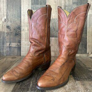 Tony Lama Vintage Gold Label Western Cowboy Boots Mens 11 EE